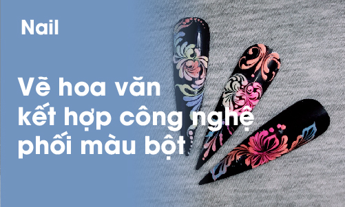 Khoá học vẽ hoa văn kết hợp công nghệ phối màu bột